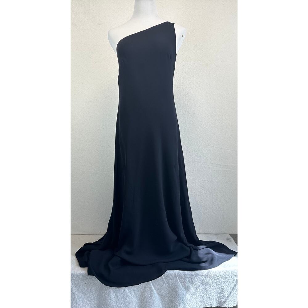 Lauren Ralph Lauren Women's Formal One-Shoulder Evening Gown 100% Silk SZ L